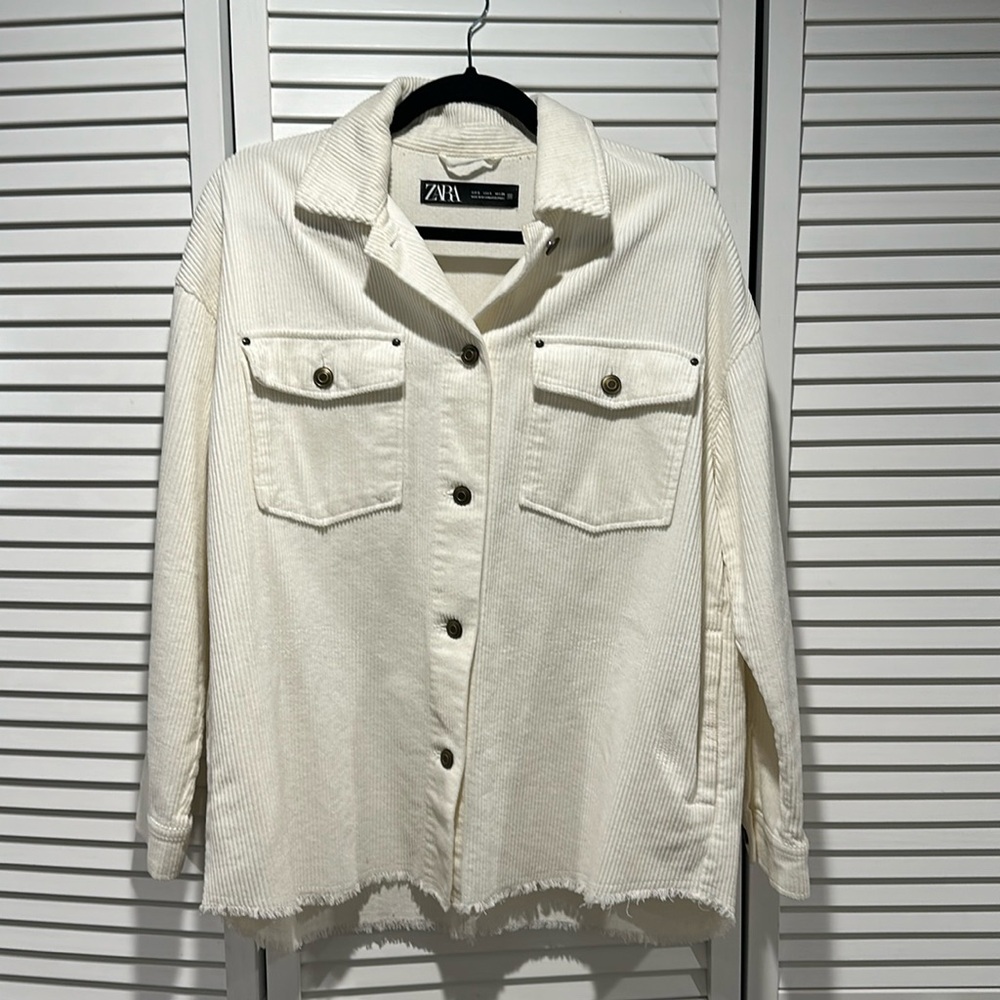 Zara courderoy button up shacket